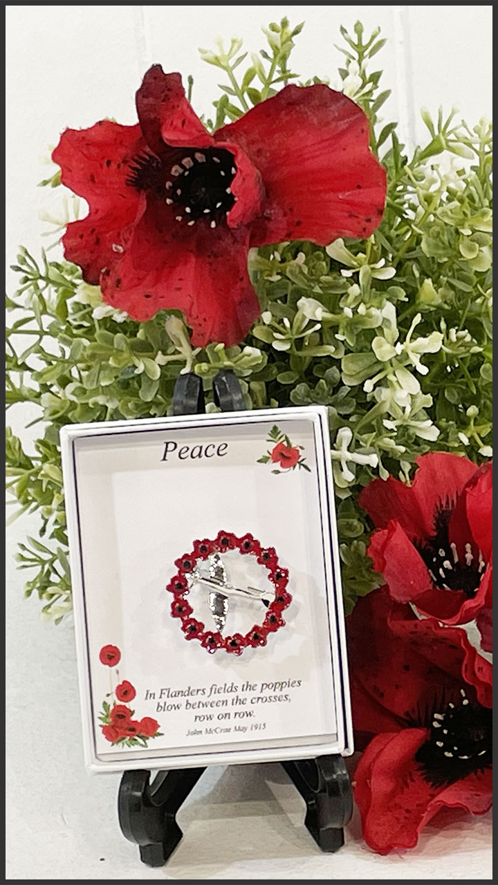 P1024 Spitfire Poppy Brooch