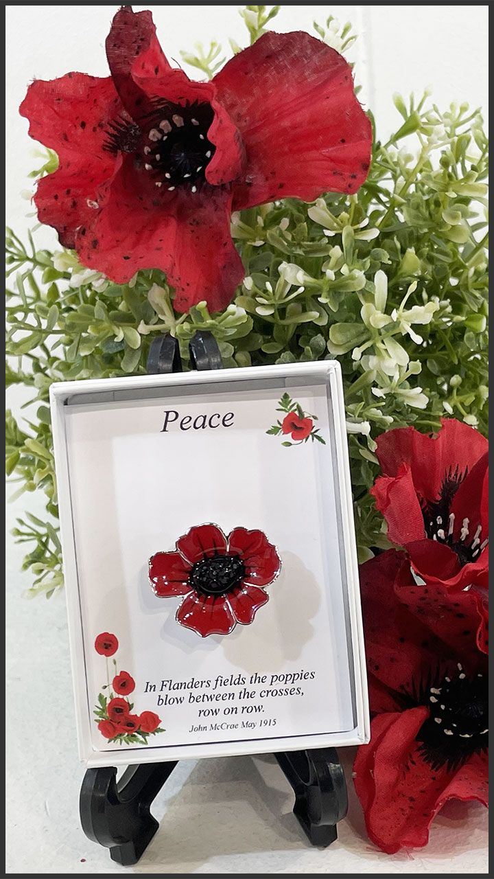 P1026 Single Poppy Brooch