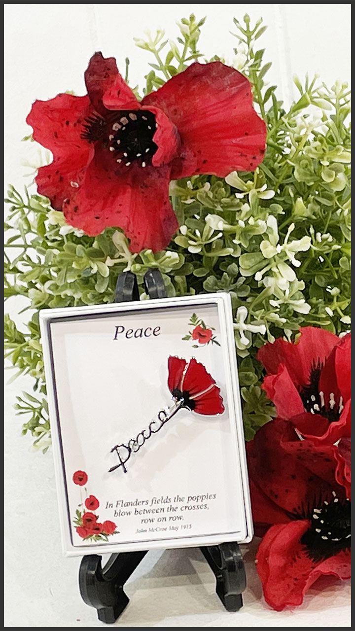 P1034 Peace Poppy Brooch