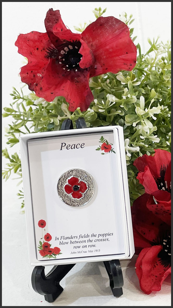 P1035 Pin Poppy Brooch