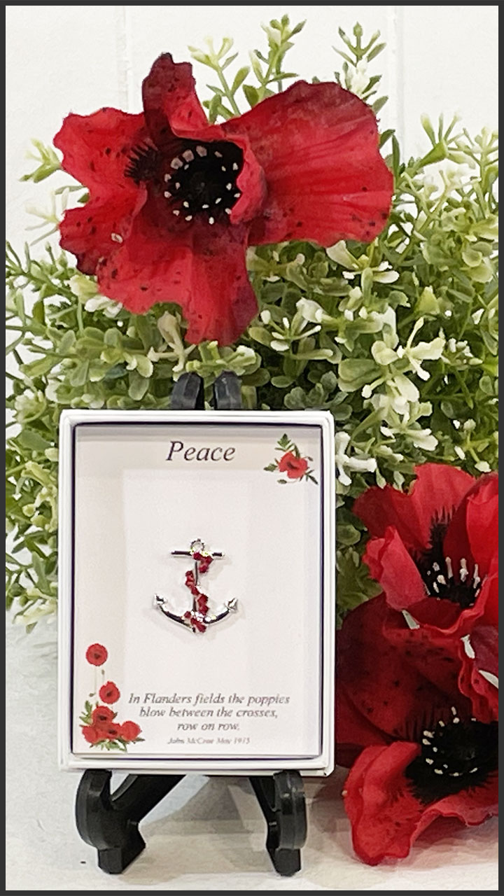 P1037 Poppy Entwined Anchor Pin