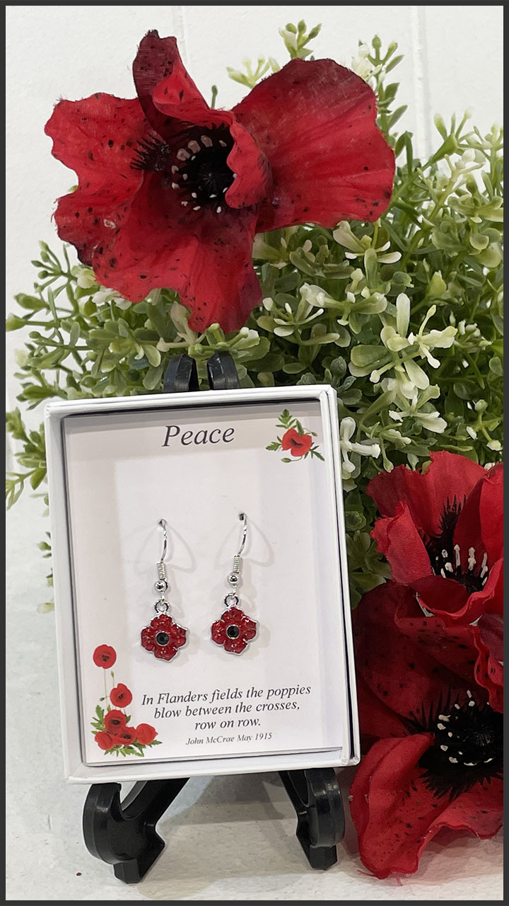 P3003 Poppy Drop Hook Earrings